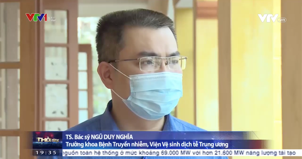 TS. Bác sĩ Ngũ Duy Nghĩa - Trưởng khoa Bệnh truyền nhiễm, Viện Vệ sinh dịch tễ Trung ương (Ảnh cắt từ phóng sự)