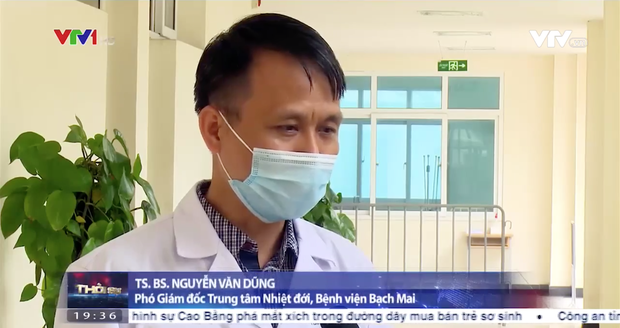 TS. Bác sĩ Nguyễn Văn Dũng - Phó Giám đốc Trung tâm Nhiệt đới, Bệnh viện Bạch Mai (Ảnh cắt từ phóng sự)