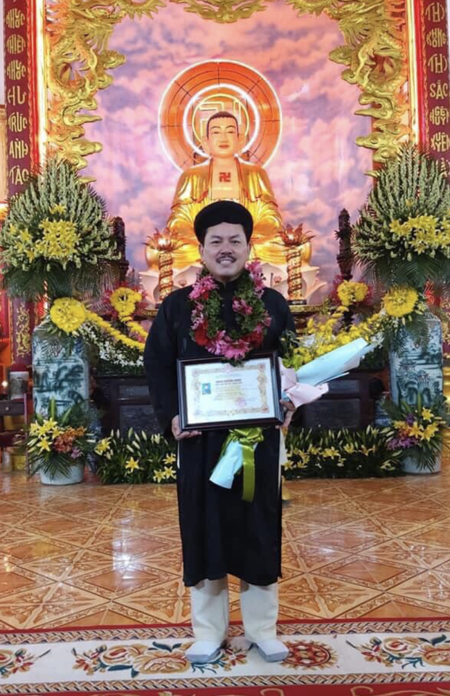 Ông Võ Hoàng Yên. (Ảnh: Hưng An Tự, Tánh Linh, Bình Thuận)