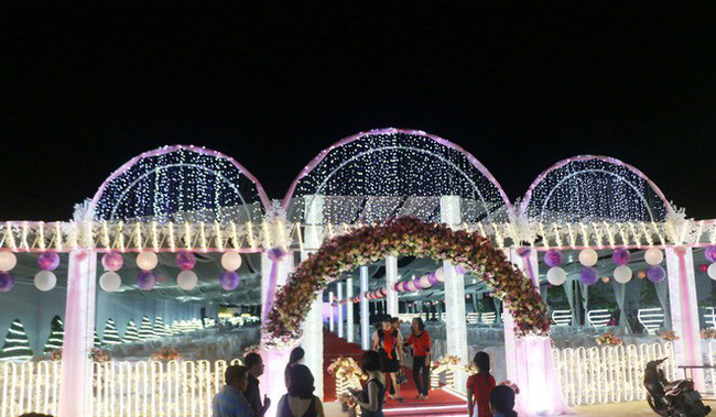 Rạp cưới trong hôn lễ con trai đại gia Lý Linh.