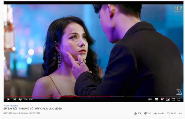 Thành tích của Em Say Rồi trên YouTube