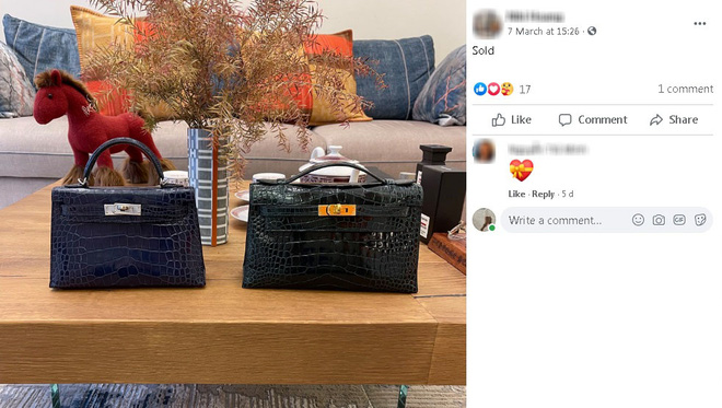 Ảnh túi Ngọc Trinh đăng tải hóa ra là ảnh mạng đã được chị N.H - một seller chuyên bán túi Hermès đăng tải từ lâu