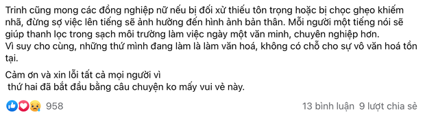 Cô khẳng định: 