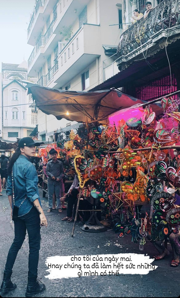 Ngô Thanh Vân đăng ảnh và tự động viên bản thân làm hết sức có thể trên phim trường Thanh Sói