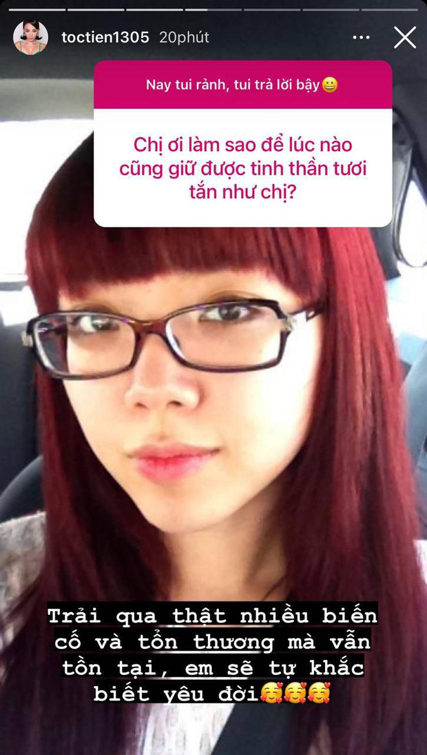 Tóc Tiên cho biết trải qua những biến cố và tổn thương sẽ tự khắc biết yêu đời và vui vẻ