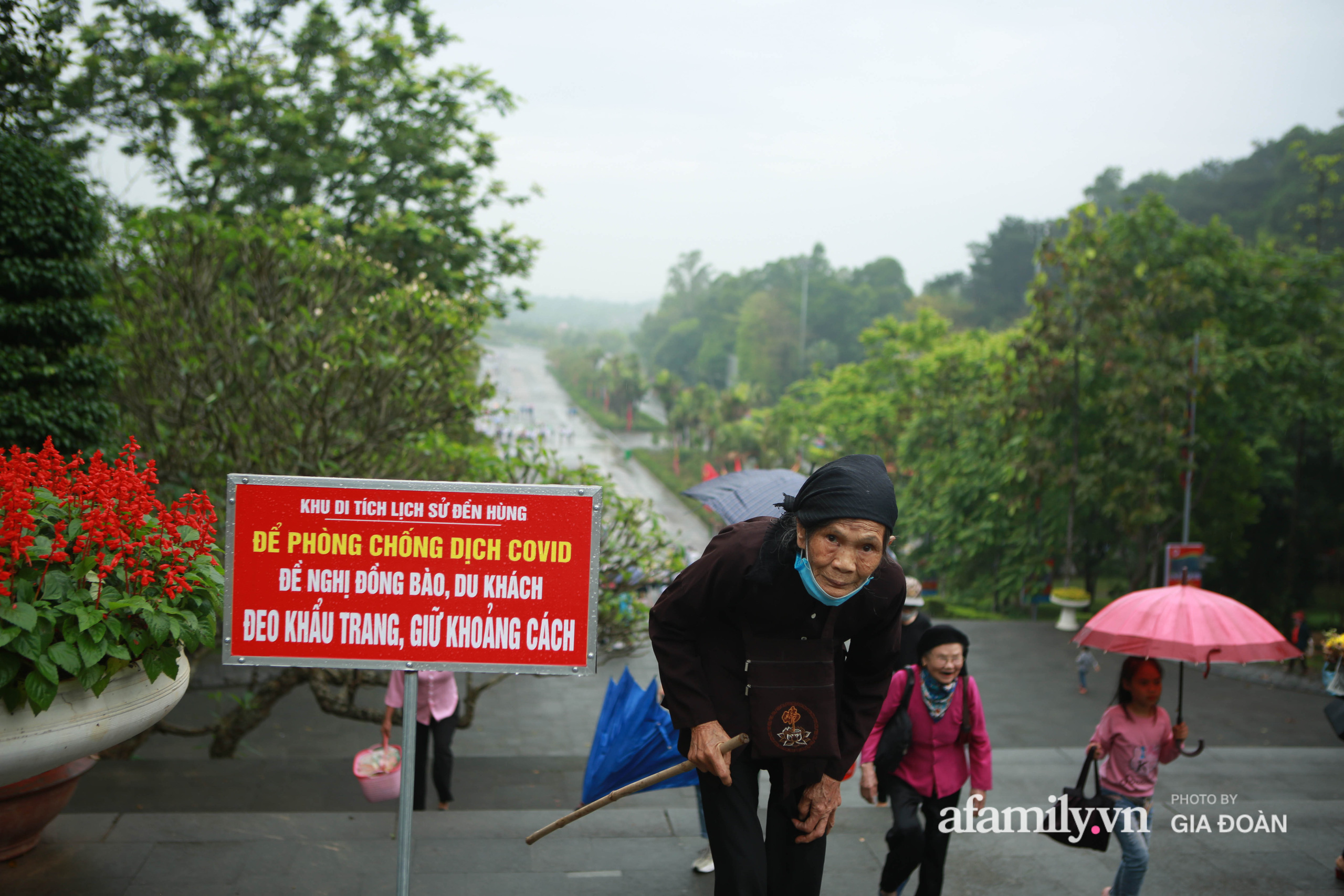 Có những cụ già vẫn cố gắng về dự ngày Giỗ Tổ Hùng Vương.
