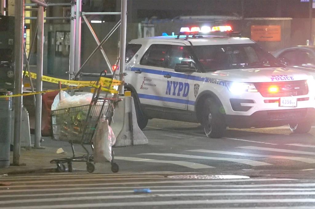 Xe đẩy hàng đựng đầy lon và chai của nạn nhân bị bỏ lại. Ảnh: New York Post