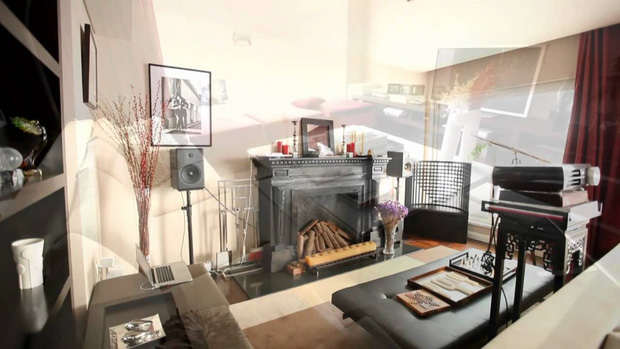 ... và một góc trong căn biệt thự của anh chàng