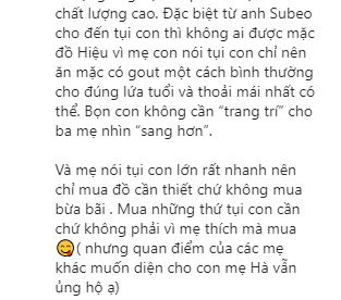Hồ Ngọc Hà nhắn nhủ tâm thư về các con.