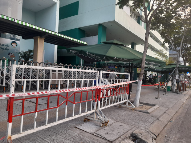 Bệnh viện Hoàn Mỹ Đà Nẵng - nơi bệnh nhân Ng. đến khám hiện đã được rào chắn