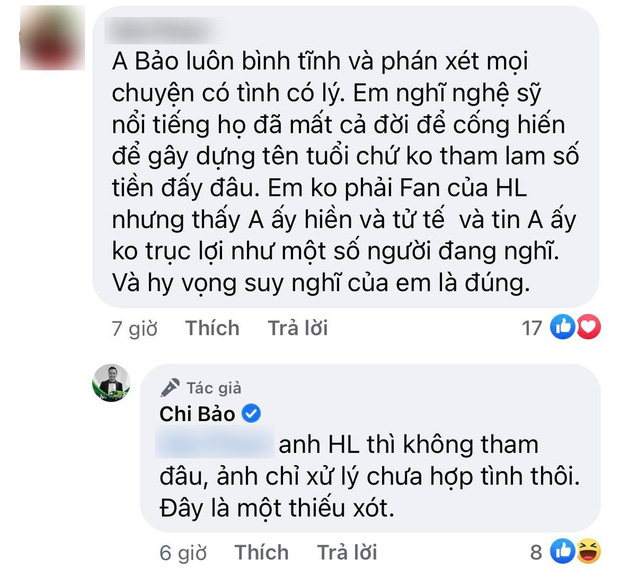 Mặc dù bênh vực NS Hoài Linh nhưng Chi Bảo cũng khách quan nhìn nhận điểm thiếu sót của đàn anh trong việc giải ngân số tiền từ thiện