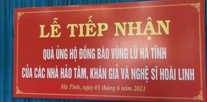 Những ngày qua, NS Hoài Linh không trực tiếp đến miền Trung để trao tiền từ quỹ từ thiện hỗ trợ bà con mà thông qua đại diện là ông Hà Văn Tự