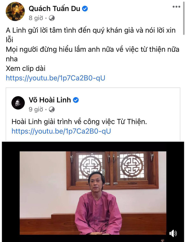 Quách Tuấn Du mong khán giả nhìn nhận lại sự việc để không hiểu lầm NS Hoài Linh