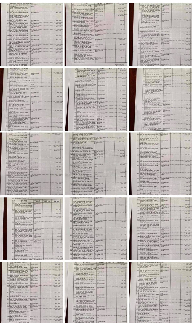 Hàng loạt sao kê nhận tiền từ khán giả được nữ ca sĩ công khai trên trang cá nhân