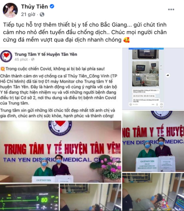 Thuỷ Tiên hỗ trợ thêm vật tư y tế cho vùng tâm dịch Bắc Giang giữa lúc dịch Covid-19 diễn biến phức tạp