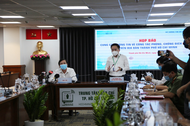 Buổi họp báo cung cấp thông tin về tình hình dịch Covid-19 tại TP.HCM