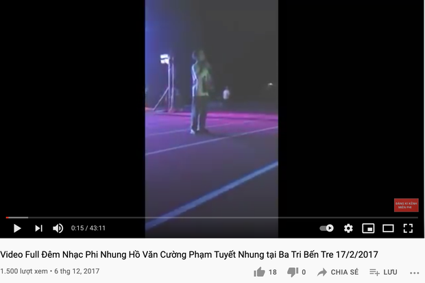 Bằng chứng cho thấy Phi Nhung và Hồ Văn Cường có show diễn tại Bến Tre vào ngày 21/1/2017 âm lịch, tức ngày 17/2/2017 dương lịch