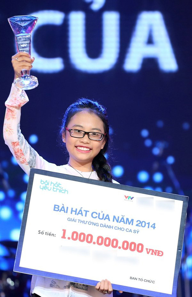 Năm 11 tuổi, Mỹ Chi đã giành được 1 tỷ đồng với giải thưởng Bài hát của năm 2014