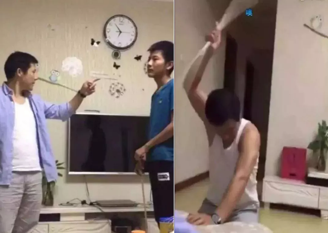 Con mắc lỗi, người cha cho rằng 