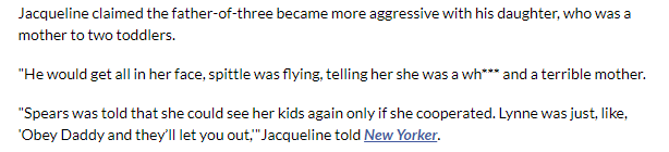 Một người bạn tiết lộ về những câu thóa mạ mà bố Britney Spears nói với con gái.