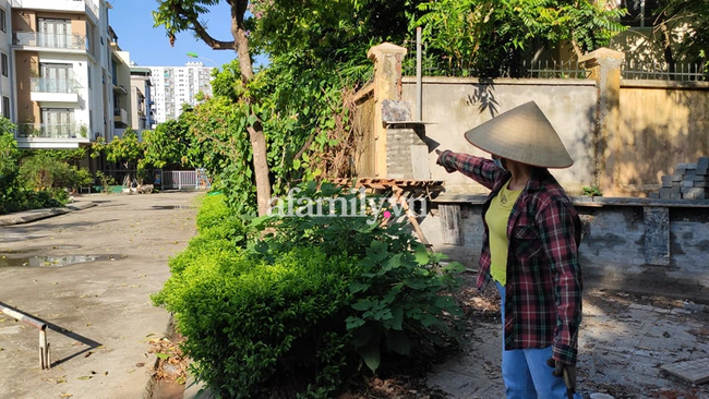 Người phụ nữ chỉ tay về nơi từng thấy chiếc xe.