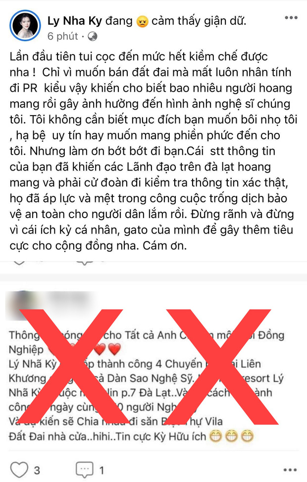 Lý Nhã Kỳ chính thức lên tiếng phủ nhận tin đồn thất thiệt kia, đồng thời cô còn vô cùng bức xúc vì hành vi thiếu ý thức của người tung tin