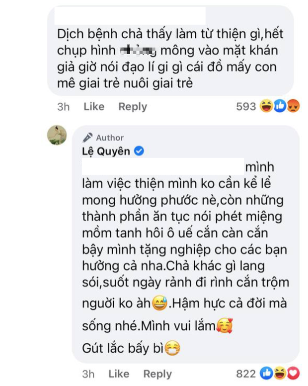 Màn đáp trả căng đét của Lệ Quyên với antifan