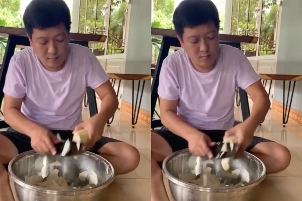 Anh đang có kỳ nghỉ tránh dịch ở quê, thường xuyên đi làm đồng, nấu ăn nên không tránh khỏi việc kém sắc.