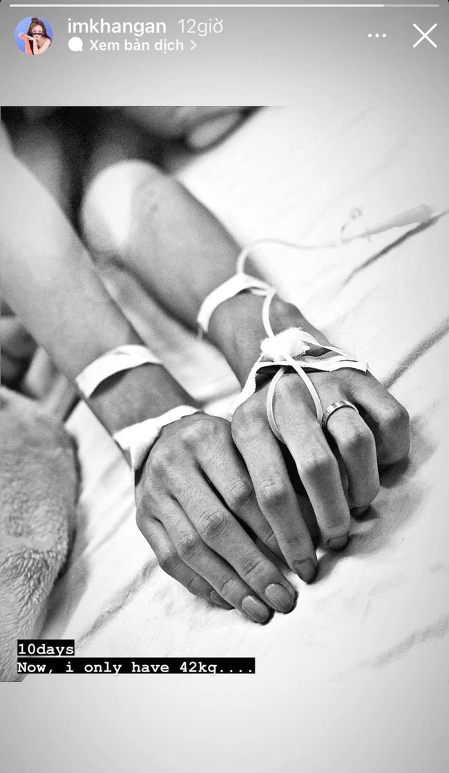 Khán giả cực kỳ lo lắng trước loạt hình ảnh Khả Ngân nhập viện truyền nước và ho ra máu.