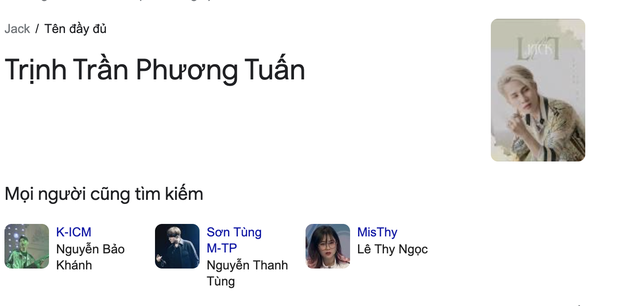 Trong khi Jack có họ Trịnh