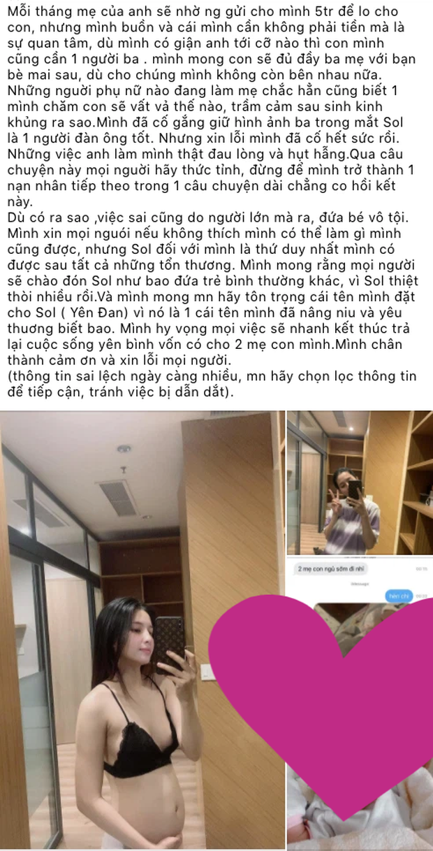 Thiên An tiết lộ gia đình Jack gửi cho cô mỗi tháng 5 triệu để chăm sóc con gái