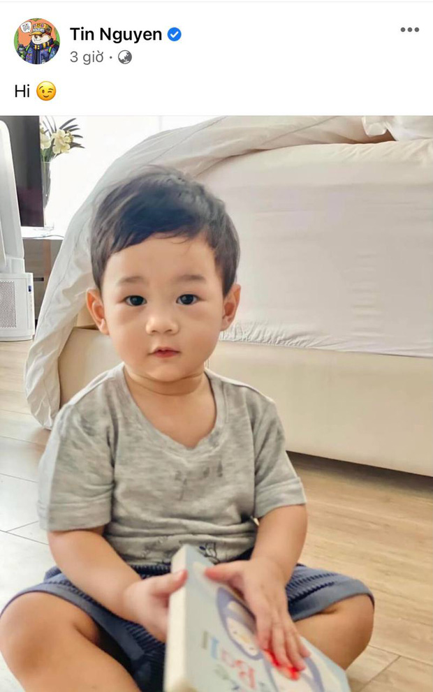 Hiếm hoi lắm đại gia Trung Tín mới khoe ảnh con trai trên trang cá nhân