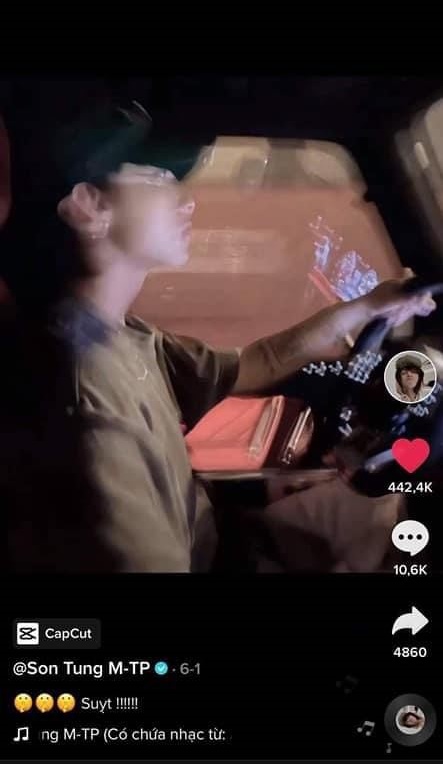 Ảnh cô gái khoe được Sơn Tùng lái xe đưa đi chơi thực chất cũng chỉ là ảnh cắt từ clip của nam ca sĩ.