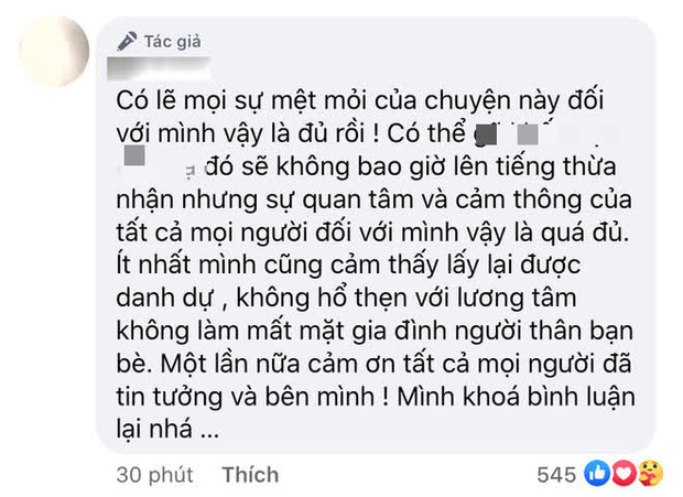 T.V dùng từ ngữ cực căng để nói về Jack, cô cũng khoá bình luận sau khi đăng đàn tố cáo