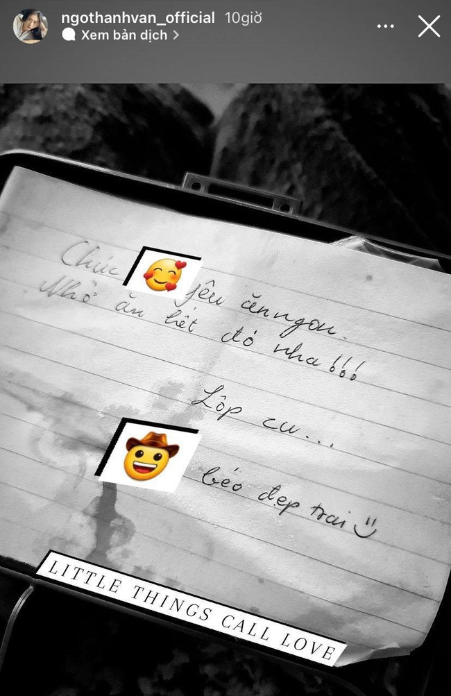 Không quên đính kèm lời nhắn ngọt ngào thế này