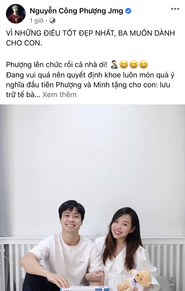 Công Phượng - Viên Minh chính thức xác nhận đã chào đón con đầu lòng sau 1 năm kết hôn