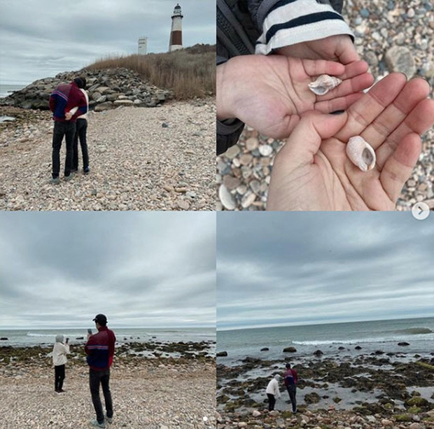 Gia đình 4 người cùng nhau đi du lịch. Kwon Sang Woo - Son Tae Young đan tay, cùng ngắm nhìn bờ biển. Hình ảnh khiến công chúng liên tưởng tới những thước phim tình cảm lãng mạn