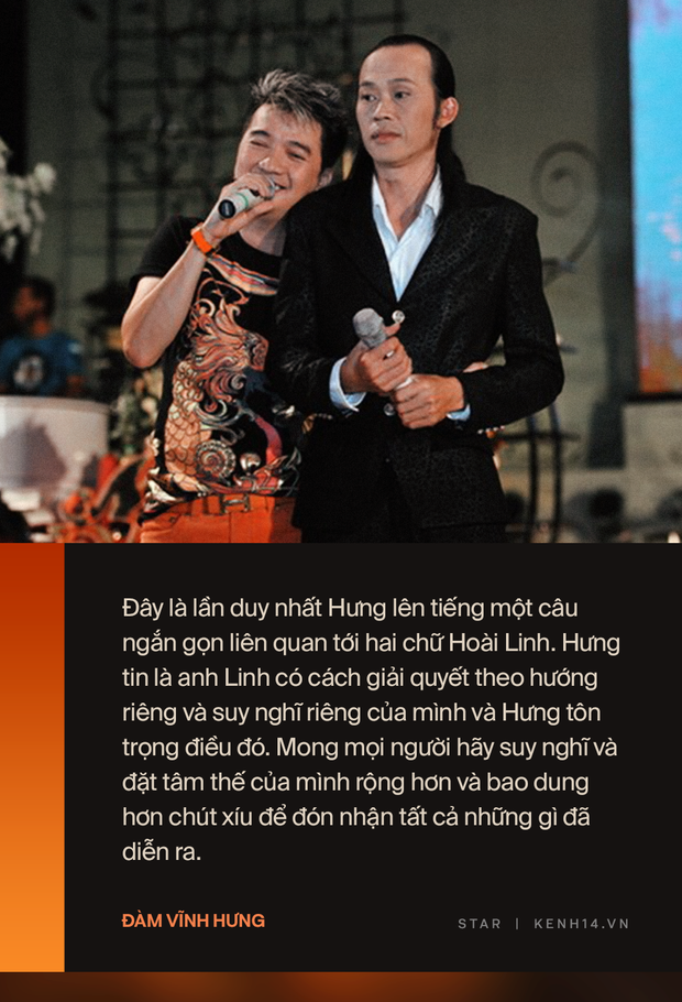 Là bạn thân của NS Hoài Linh, lúc nam danh hài gặp biến, Đàm Vĩnh Hưng cũng lên tiếng nêu quan điểm gây chú ý