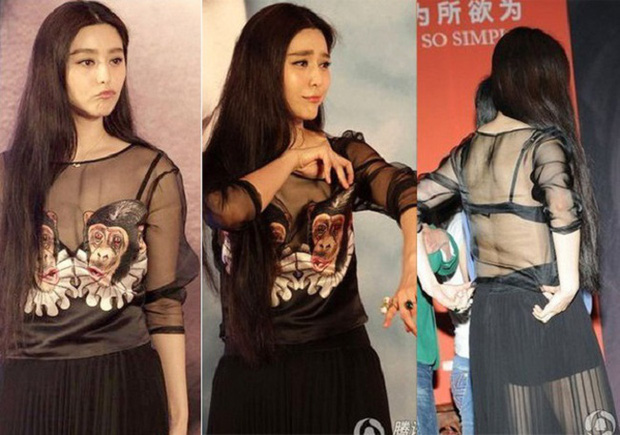 Dự sự kiện ra mắt phim năm 2012, nữ nhân khiến quan khách trố mắt kinh ngạc khi ngang nhiên đưa tay vào chỉnh dây áo ngực. Chiếc đầm xuyên thấu còn làm lộ rõ nội y, khiến người đẹp như thể đang mở show... chỉnh áo lót cho toàn dân cùng xem vậy!