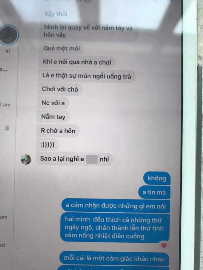 Tin nhắn do cô gái trên đăng tải nhằm khẳng định bản thân từng có mối quan hệ yêu đương với Kenji