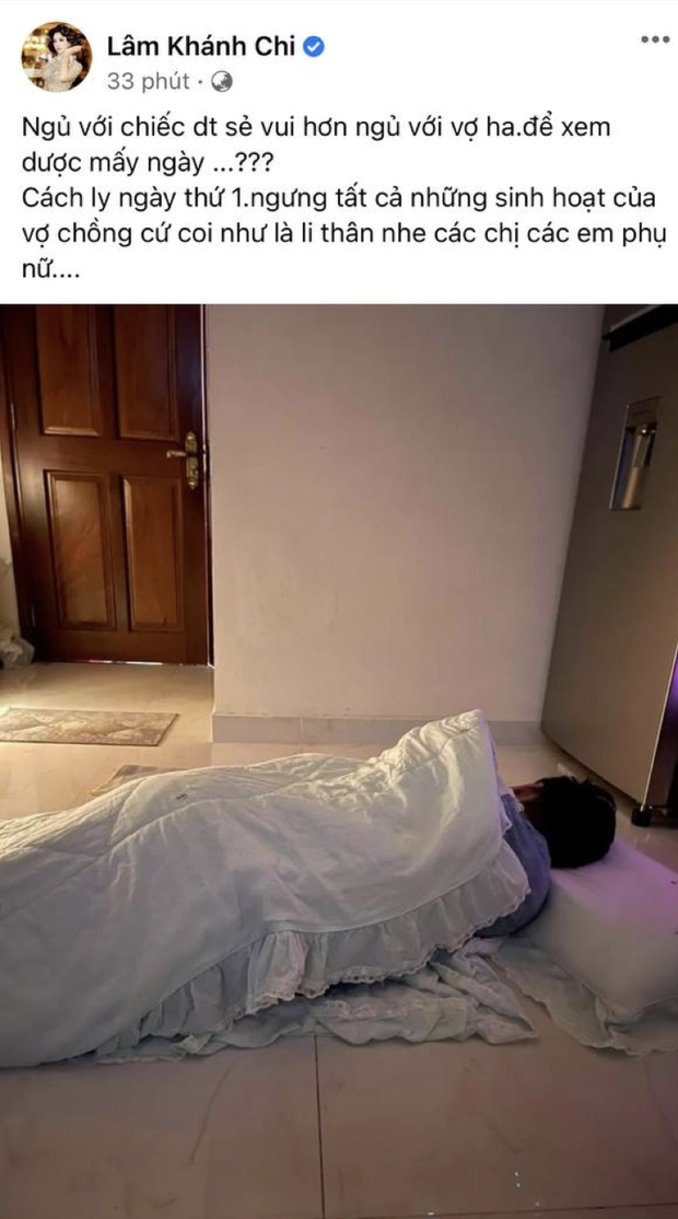 Lâm Khánh Chi tuyên bố ly thân, cho ông xã nằm dưới sàn nhà vì quá mê chơi game
