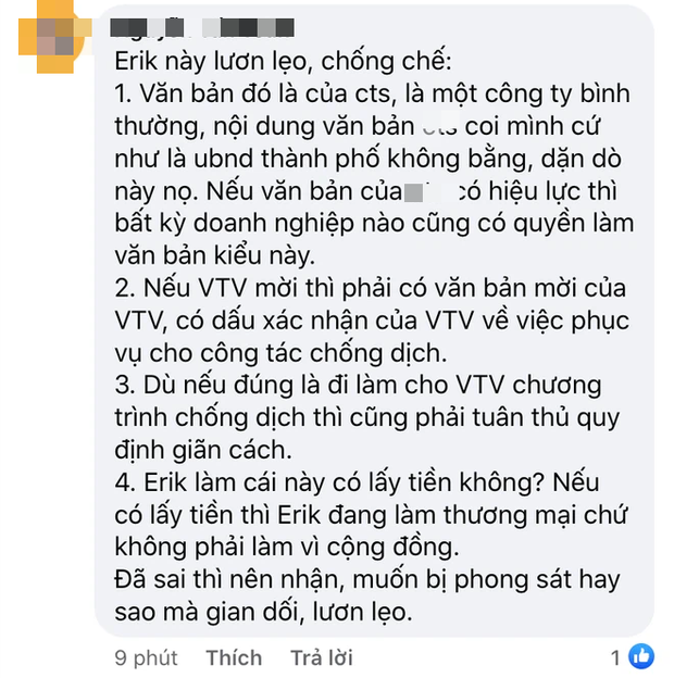 Nhiều netizen chỉ ra điểm không hợp lý trong bài đăng xin lỗi của Erik