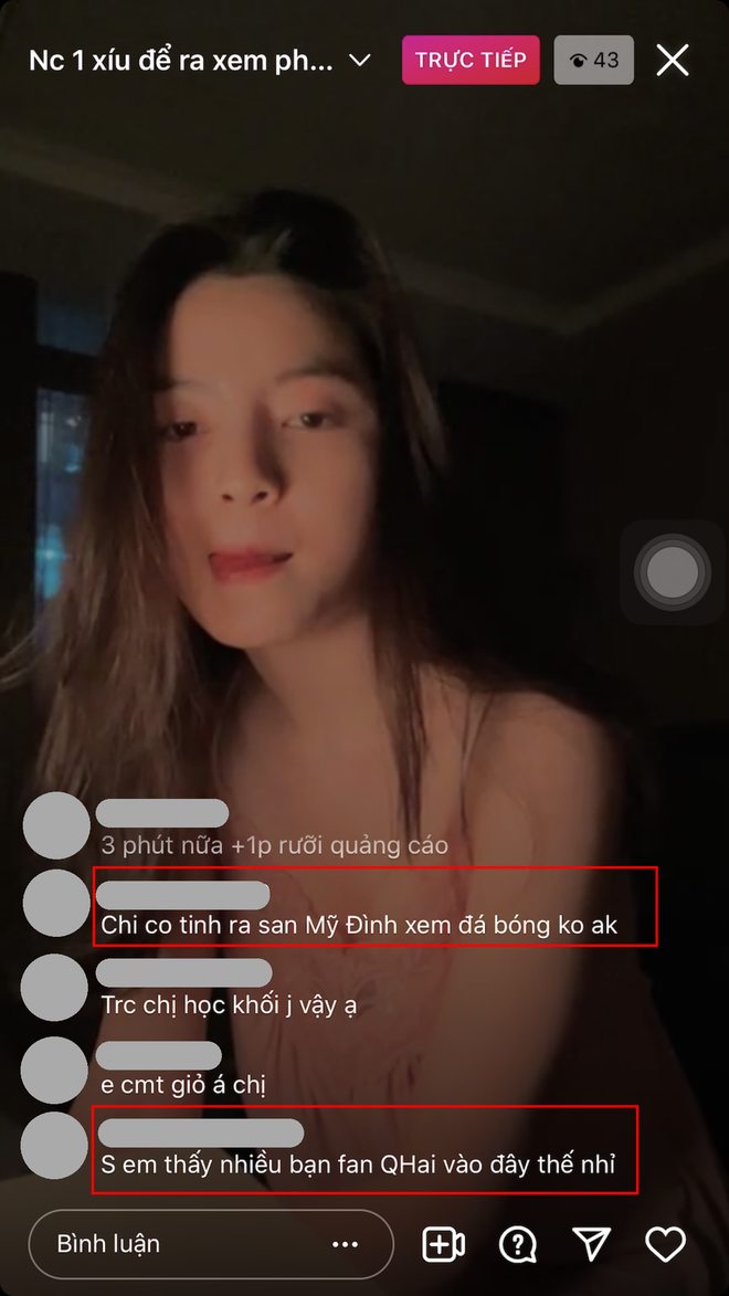 Dân mạng liên tục nhắc đến Quang Hải trong livestream của Chu Thanh Huyền