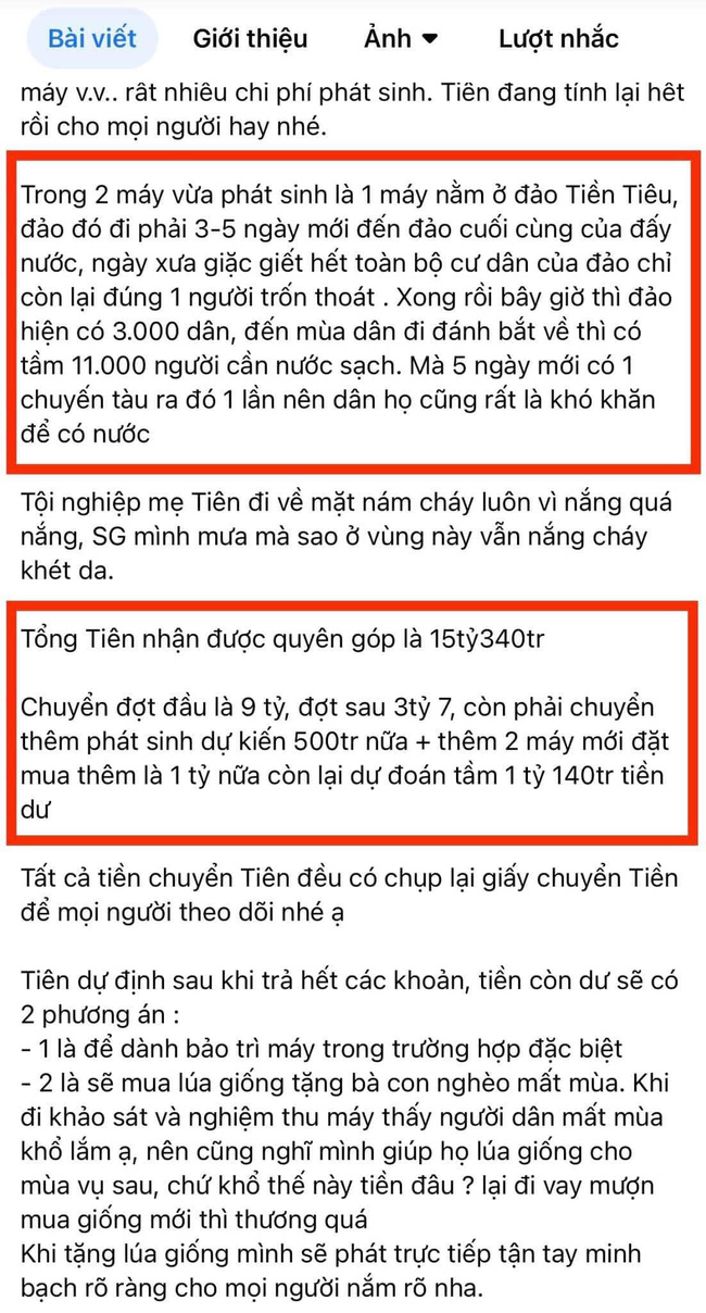 Thông báo tổng kết của Thủy Tiên sau đợt hạn mặn miền Tây
