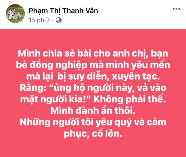Ốc Thanh Vân bức xúc vì bị dân mạng suy diễn, mỉa mai sau khi có động thái ủng hộ Trấn Thành