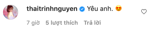 Màn đáp thính không thể ngọt ngào hơn từ phía Thái Trinh