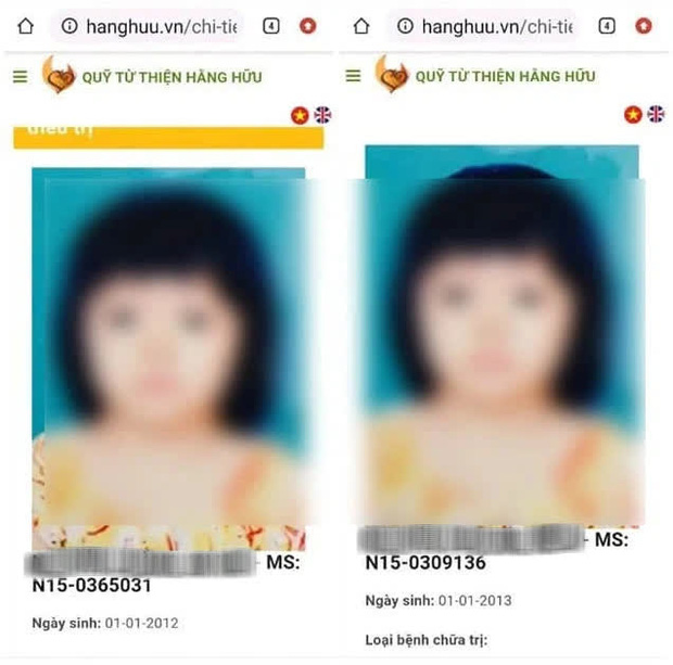 Hai bé có tên và năm sinh khác nhau nhưng lại có ảnh chân dung và ngày tháng sinh trùng nhau