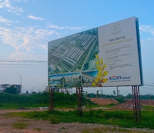 Tại Bắc Giang, Công ty cổ phần Kosy chủ đầu tư khu đô thị mới Kosy đã vi phạm hành chính về kinh doanh bất động sản khi chưa đủ điều kiện theo quy định (Ảnh: Xây dựng)