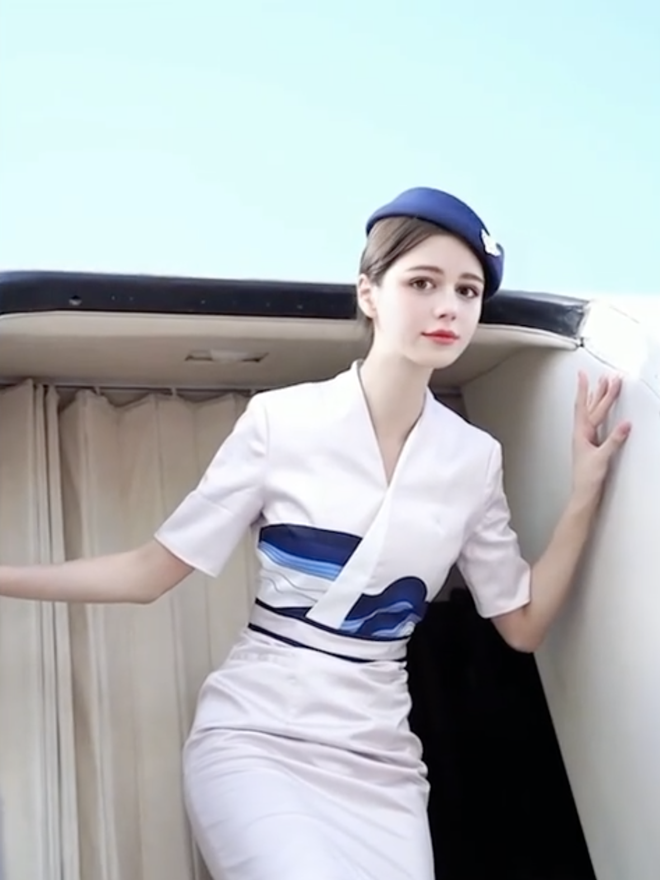 Nữ tiếp viên với ngoại hình xinh như búp bê gây bão MXH Nhật Bản