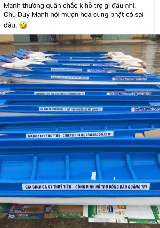 MXH rộ lên hình ảnh gây tranh cãi về chuyện cứu trợ của vợ chồng Thuỷ Tiên